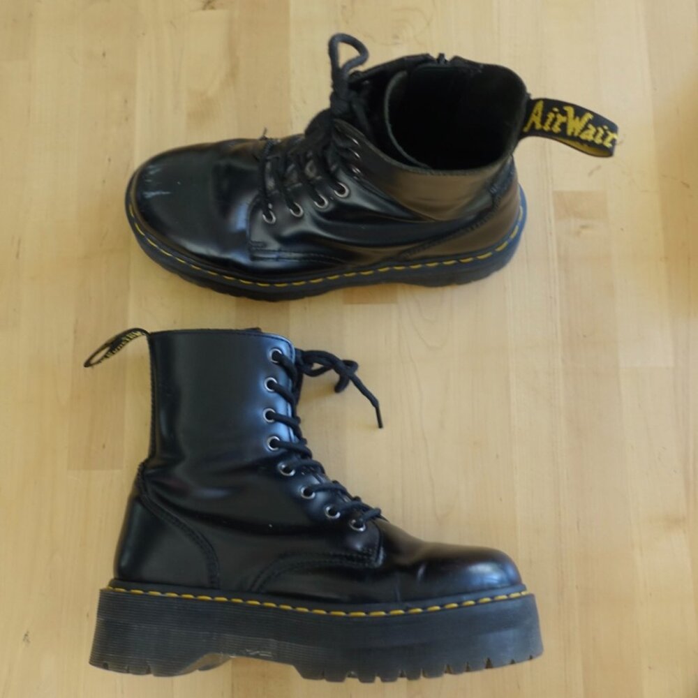Doc Dr. Martins Platform Boots in Black